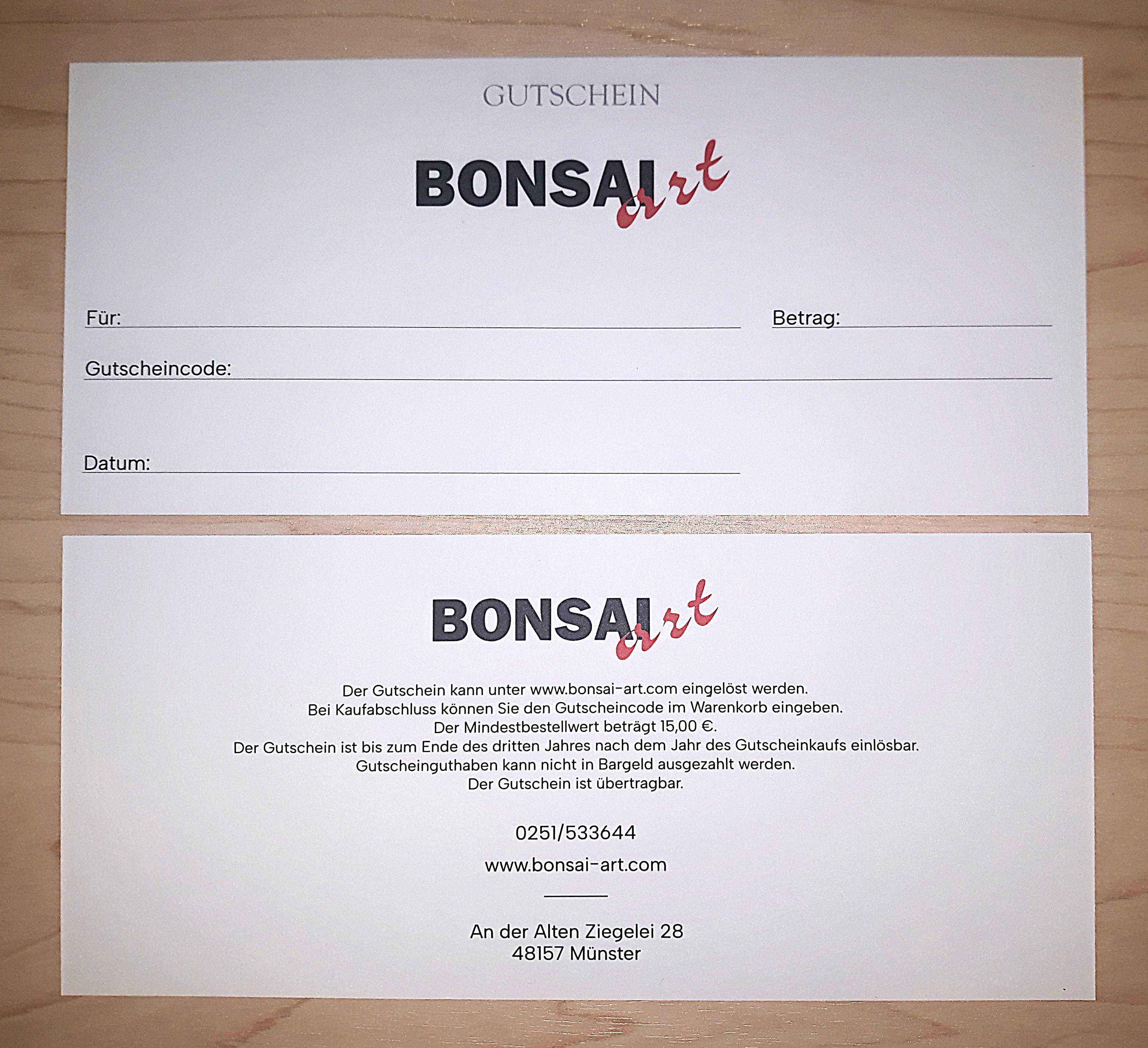 Gutschein im Wert von 15,00 EUR