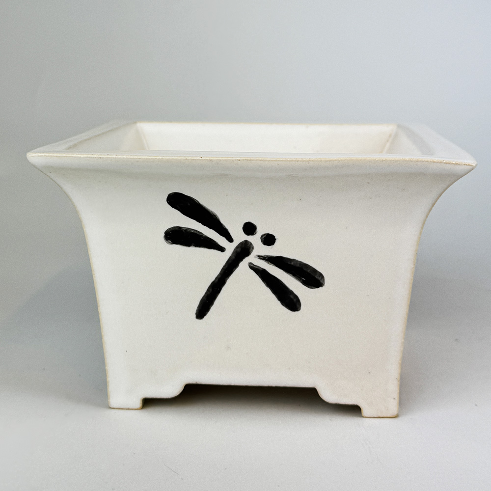 Keramikschale "Libelle" mit Air Pruning (weiß)